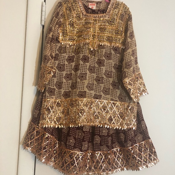 Girls 3 piece lengha/skirt fancy party set - Picture 1 of 3